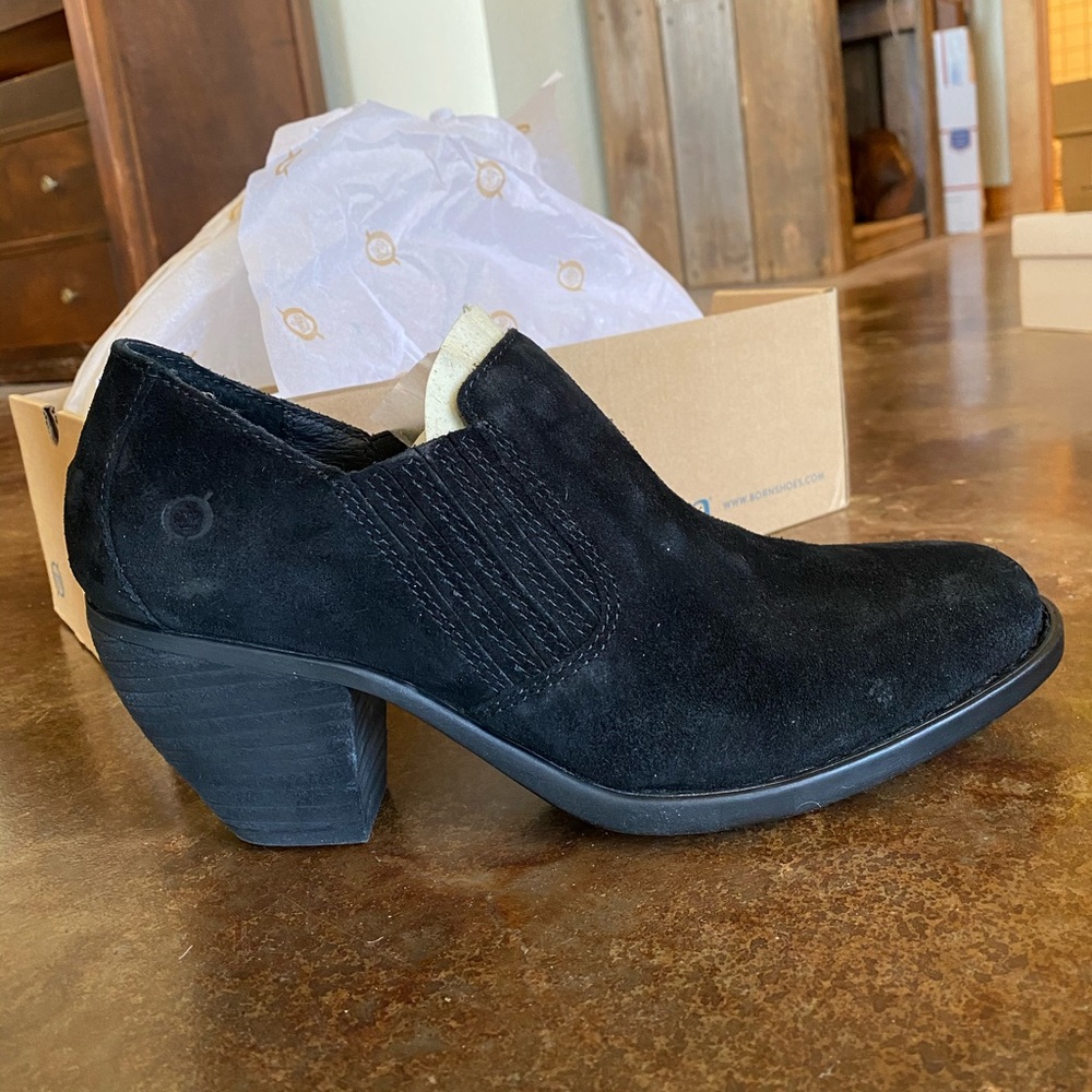 Born Black Suede Booties